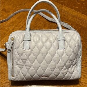 Vera Bradley Quilted Marlo Satchel in light gray